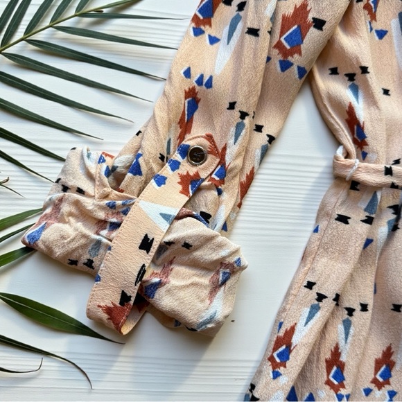 DOLAN Left Coast Collection XS Anthropologie Dress Geometric Print Belted Boho - Picture 9 of 16